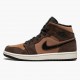 Women/Men Air Jordan 1 Mid SE Dark Chocolate DC7294-200 Jordan Shoes