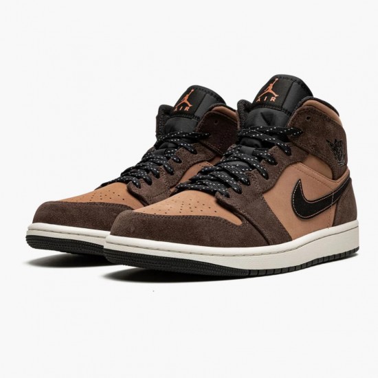 Women/Men Air Jordan 1 Mid SE Dark Chocolate DC7294-200 Jordan Shoes