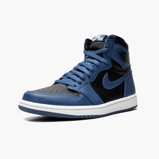 Women/Men Air Jordan 1 Retro High OG Dark Marina Blue 555088-404 Jordan Shoes