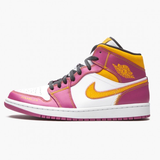 Women/Men Air Jordan 1 Mid Dia de los Muertos DC0350-100 Jordan Shoes