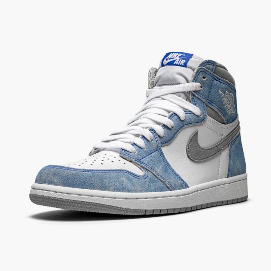 Women/Men Air Jordan 1 Retro High OG Hyper Royal 555088-402 Jordan Shoes