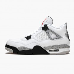 Men Air Jordan 4 Retro OG White Cement 840606-192 Jordan Shoes