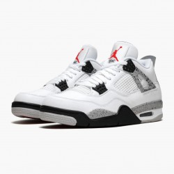 Men Air Jordan 4 Retro OG White Cement 840606-192 Jordan Shoes