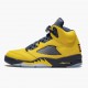 Women/Men Air Jordan 5 Retro Michigan 2019 AmarilloCollege Navy CQ9541-704 Jordan Shoes