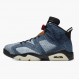 Women/Men Air Jordan 6 Retro Washed Denim 384664-060 Jordan Shoes