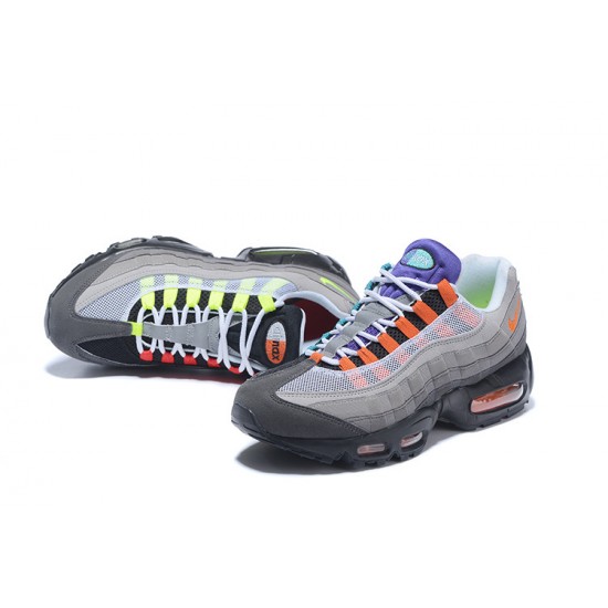 Women/Men Nike Air Max 95 OG QS Blacksafety Orangevolt 810374-078 Shoes