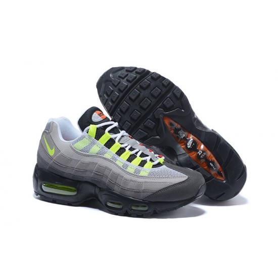 Women/Men Nike Air Max 95 OG QS Blacksafety Orangevolt 810374-078 Shoes