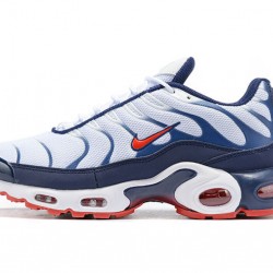 Men Nike Air Max Plus Tn QS White Blue and Red Shoes