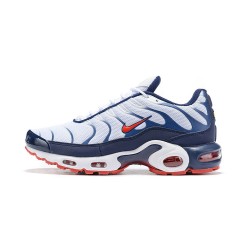 Men Nike Air Max Plus Tn QS White Blue and Red Shoes