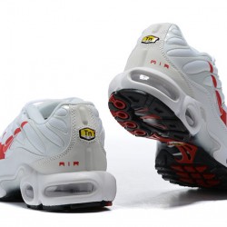 Men Nike Air Max Plus Tn White Red CU3454-100 Shoes