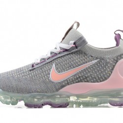 Women/Men Nike Air VaporMax 2021 Flyknit Grey and Pink Shoes