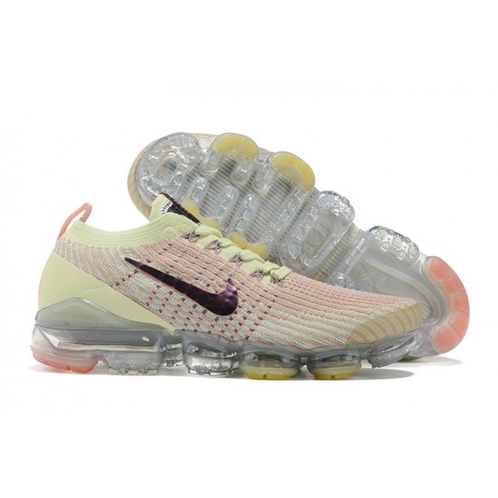 Women/Men Nike Air VaporMax Flyknit 3 Yellow Black AJ6910-700 Shoes