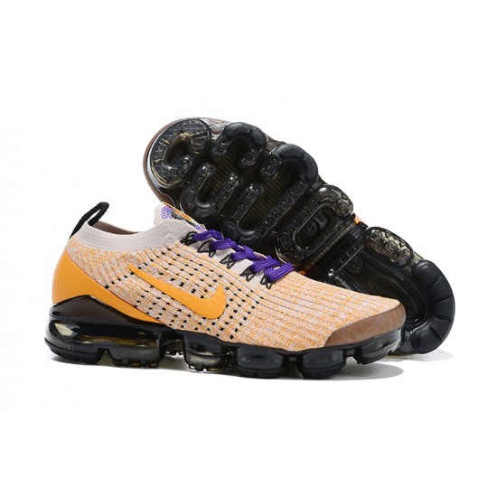 Women/Men Nike Air VaporMax Flyknit 3 Yellow Purple AJ6900-222 Shoes