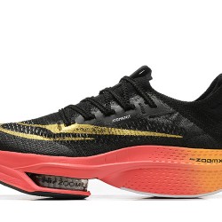 Men Nike Air Zoom Alphafly Next 2 Black Gold Shoes 