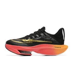 Men Nike Air Zoom Alphafly Next 2 Black Gold Shoes 
