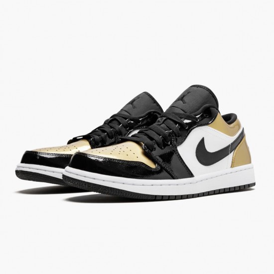 Air Jordan 1 Low "Gold Toe" CQ9447 700 Black/Gold-Black AJ1 Jordan