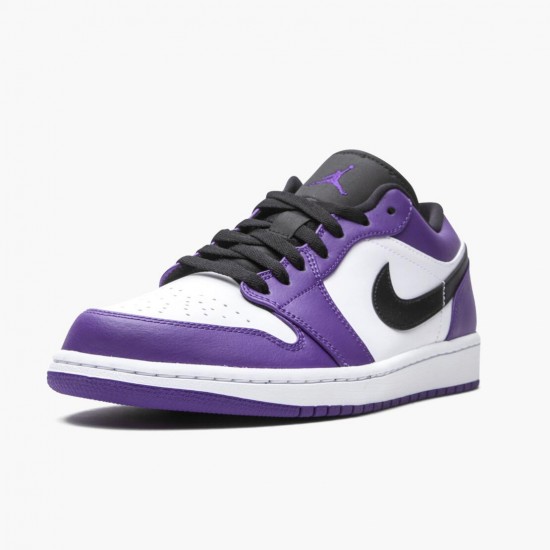 Air Jordan 1 Retro Low "Court Purple" 553558 500 Court Purple/Black-White AJ1 Jordan