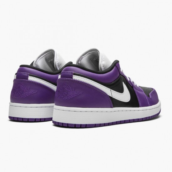 Air Jordan 1 Retro Low "Court Purple" 553558 501 Court Purple/White-Black AJ1 Jordan