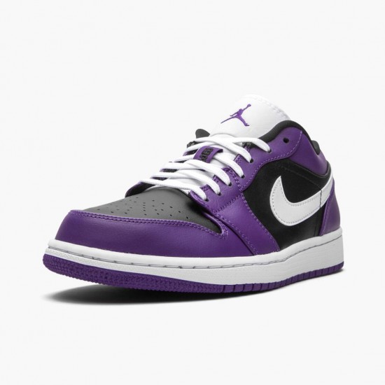 Air Jordan 1 Retro Low Court Purple 553558 501 Court Purple/White-Black AJ1 Jordan