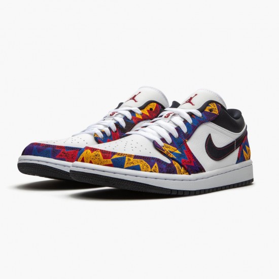 Air Jordan 1 Retro Low "Nothing But Net" CZ8659 100 White/Dark Obsidian-Team Red AJ1 Jordan