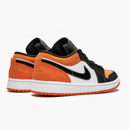 Air Jordan 1 Retro Low "Shattered Backboard" 553558 128 Black/White-Starfish AJ1 Jordan