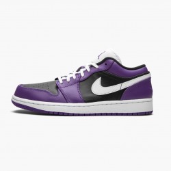 Air Jordan 1 Retro Low "Court Purple" 553558 501 Court Purple/White-Black AJ1 Jordan