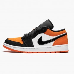 Air Jordan 1 Retro Low "Shattered Backboard" 553558 128 Black/White-Starfish AJ1 Jordan