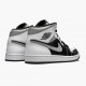 Air Jordan 1 Mid White Shadow Black/White-Lt Smoke Grey 554724 073 AJ1 Jordan