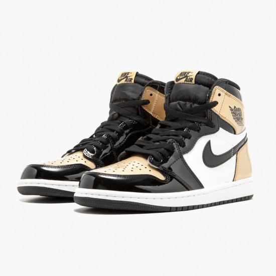 Air Jordan 1 Retro Gold Toe Black/Metallic Gold-Summit Whi 861428 007 AJ1 Jordan