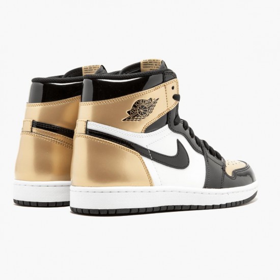 Air Jordan 1 Retro Gold Toe Black/Metallic Gold-Summit Whi 861428 007 AJ1 Jordan