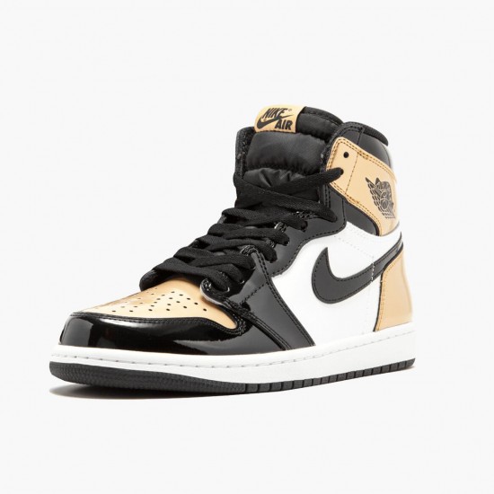 Air Jordan 1 Retro Gold Toe Black/Metallic Gold-Summit Whi 861428 007 AJ1 Jordan