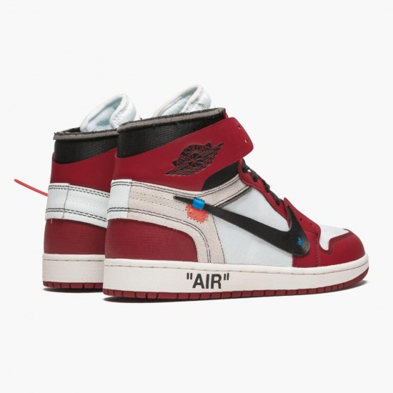 Air Jordan 1 Retro High "Off-White Chicago" AJ1 AA3834 101 White/Black-Varsity Red Jordan
