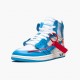 Air Jordan 1 Retro High Off-White University Blue AJ1 AQ0818 148 White/Dark Powder Blue-Cone Jordan