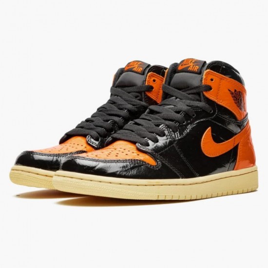 Air Jordan 1 Retro Shattered Backboard Black/Pale-Vanilla Starfish 555088 028 Jordan