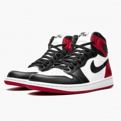 Air Jordan 1 High OG "Satin Black Toe" Black/Black-White-Varsity Red CD0461 016 AJ1 Jordan