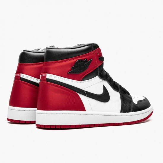 Air Jordan 1 High OG Satin Black Toe Black/Black-White-Varsity Red CD0461 016 AJ1 Jordan