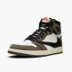 Air Jordan 1 High OG TS SP Travis Scott Sail/Dark Mocha-University Red CD4487 100 AJ1