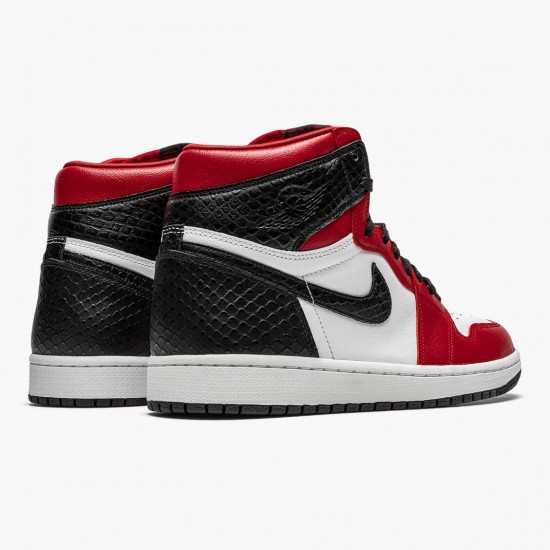 Air Jordan 1 High Retro WMNS "Satin Snake" Gym Red/Whte-Black CD0461 601 AJ1