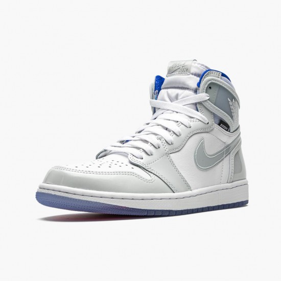 Air Jordan 1 High Zoom "Racer Blue" White/White-Racer Blue AJ1 CK6637 104