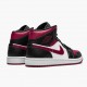 Air Jordan 1 Mid Bred Toe Black/Gym Red-White 554724 066 AJ1