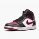 Air Jordan 1 Mid "Bred Toe" Black/Gym Red-White 554724 066 AJ1