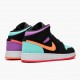 Air Jordan 1 Mid Candy Black/Total Orange 554725 083 AJ1 Jordan