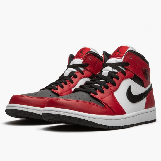 Air Jordan 1 Mid Chicago Black Toe Black/Gym Red-White 554724 069 AF1