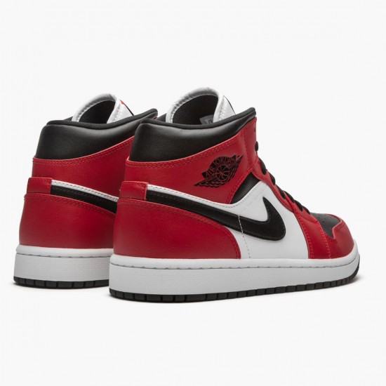 Air Jordan 1 Mid Chicago Black Toe Black/Gym Red-White 554724 069 AF1