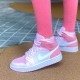 Air Jordan 1 Mid Digital Pink Digital Pink/White-Pink Foam-Sail CW5379 600 Womens AJ1 Jordan