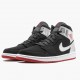 Air Jordan 1 Mid "Johnny Kilroy" Black/Gym Red-Metallic Silver 554724 057 AJ1