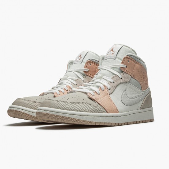Air Jordan 1 Mid "Milan" Sail/Light Bone-String-Shimmer CV3044 100 AJ1