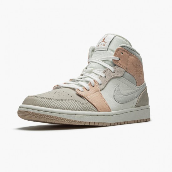 Air Jordan 1 Mid Milan Sail/Light Bone-String-Shimmer CV3044 100 AJ1