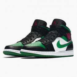 Air Jordan 1 Mid "Pine Green" Black/Gym Red-White-Pine Green 554724 067 AJ1