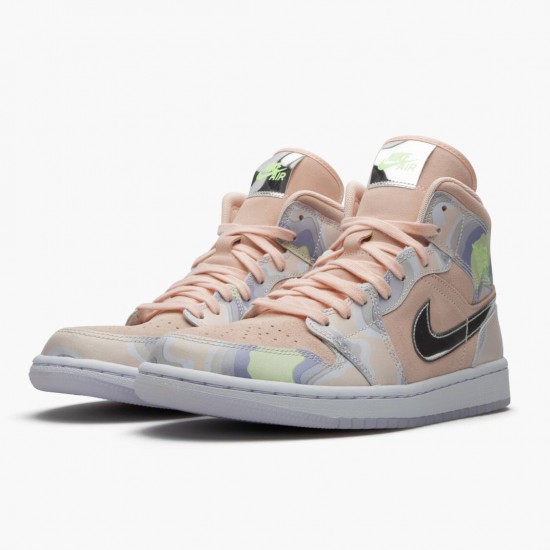 Air Jordan 1 Mid SE "P(Her)spectate" Washed Coral/Chrome CW6008 600 AJ1